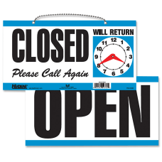 Pack of 4 Open/Closed 2-Sided 9"x12" Sign 