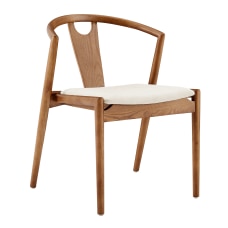 Eurostyle Blanche Fabric Side Chair NaturalWalnut