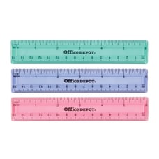 Office Depot Brand Plastic Ruler 6