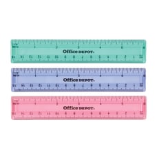 Office Depot Brand Plastic Ruler 6