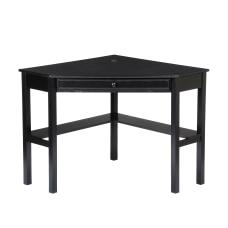 Southern Enterprises Corner Computer Desk Black