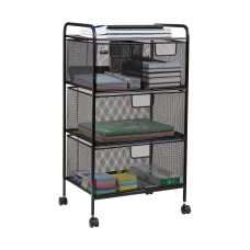 Mind Reader Rolling Utility Cart Laundry
