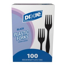 Dixie Medium Weight Utensils Forks Black