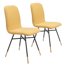 Zuo Modern Van Dining Chairs Yellow