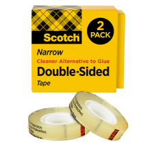 Narrow Width Engineered for Holding Double Sided 1/2 x 250 Inches Tape w/Dispenser 