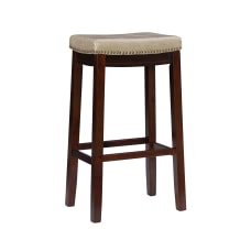 Linon Walker Backless Faux Leather Bar