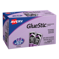 Avery Disappearing Color Permanent Glue Stics