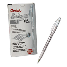 Pentel Sunburst Metallic Pen Silver Pack