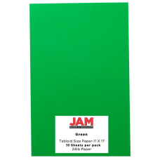JAM Paper Card Stock Green Ledger