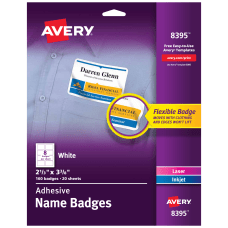 Avery Flexible Name Badge Labels Rectangle