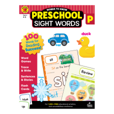 Brighter Child Words To Know Workbook