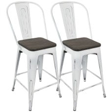 LumiSource Oregon High Back Counter Stools