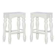 Powell Zerner Backless Counter Stools White