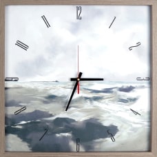 Lorell Seawave Art Clock Analog Quartz