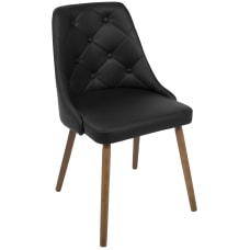 LumiSource Giovanni Chair Black SeatWalnut Frame