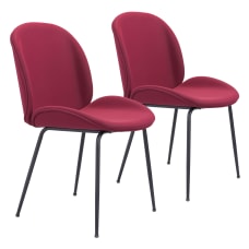 Zuo Modern Miles Dining Chairs RedBlack