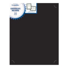 Geographics Recycled Certificate Holder Black 30percent