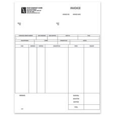Custom Laser Inventory Invoice For One