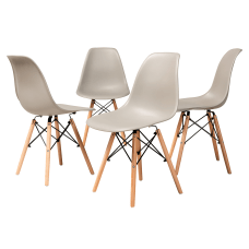 Baxton Studio Jaspen Dining Chairs BeigeOak