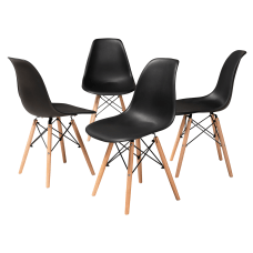 Baxton Studio Jaspen Dining Chairs BlackOak
