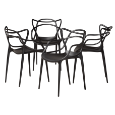 Baxton Studio Landry Dining Chairs Black