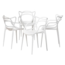 Baxton Studio Landry Dining Chairs White