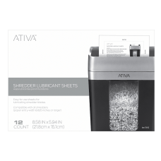 Ativa Shredder Lubricant Sheets Pack Of
