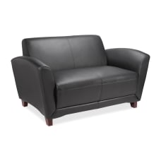 Lorell Accession Bonded Leather Reception Loveseat