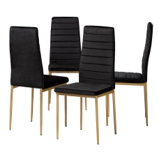 Baxton Studio Armand Dining Chairs BlackGold
