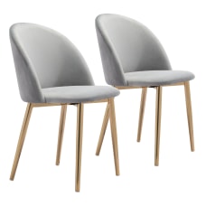 Zuo Modern Cozy Dining Chairs GrayGold