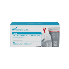 Highmark Tall Drawstring Kitchen Trash Bags