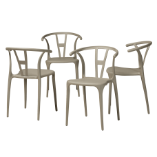 Baxton Studio Warner Dining Chairs Beige