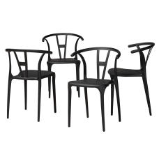 Baxton Studio Warner Dining Chairs Black