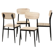Baxton Studio Honore Dining Chairs Light