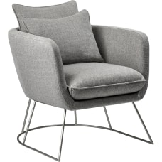 Adesso Stanley Fabric Chair Brushed SteelLight
