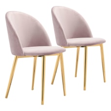 Zuo Modern Cozy Dining Chairs PinkGold