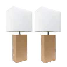 Elegant Designs Modern Leather Table Lamps