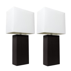 Elegant Designs Modern Leather Table Lamps