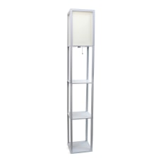 Simple Designs Floor Lamp With Etagere