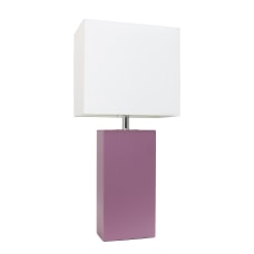 Elegant Designs Modern Leather Table Lamp