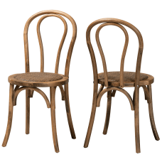 Baxton Studio Dacian Rattan Dining Chairs