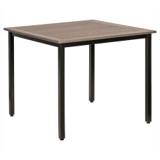 Lorell Faux Wood Square Outdoor Table