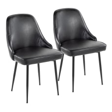 LumiSource Marcel Dining Chairs Black Set