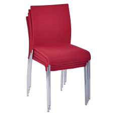 Ave Six Conway Stacking Chairs CranappleSilver