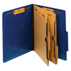Lt Letter Pressboard Hanging Classi-Folder Blue 1 Divider/4-Sections 