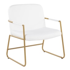 LumiSource Duke Contemporary Accent Chair GoldWhite