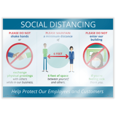 ComplyRight Social Distancing Guidelines Window Clings