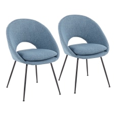 LumiSource Metro Chairs Blue NoiseBlack Set