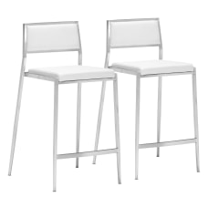 Zuo Modern Dolemite Counter Chairs WhiteGray