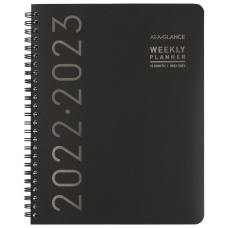 9 1/4 x 11 Black Planning Notebook With Reference Calendar 